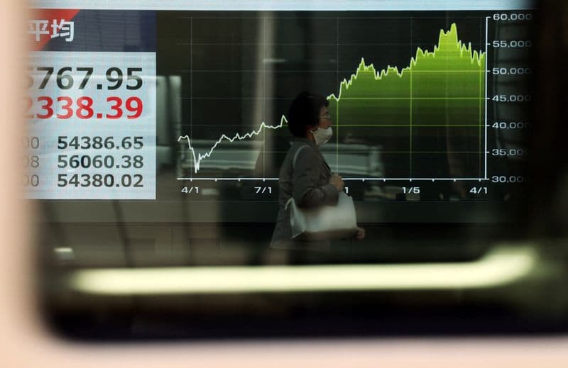 Asian shares track Wall Street to record highs but higher oil prices a risk